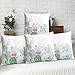 YINFUNG Cactus Pillow Covers Succulent Cacti Throw Pillow Cover 18x18 Tropical Plant Decorative Couch Pillow Cases Sofa Colorful Flower Square Cushion Cover Girls Bday Gifts 1 Piece