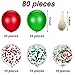 TecUnite 80 Piece Red and Green Confetti Balloons Christmas Party Decorations12 Inch for Christmas Birthday Party Arch Decorations Supplies