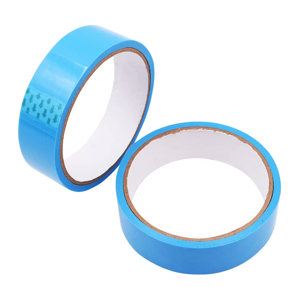 ANCLLO 2 Pcs Super High Tensile Bicycle Rim Tape 10m x 25mm Vacuum Inner Tube Sealing Tape Bike Tire Tubeless Rim Strip Protection Cushion Band for Road Bike MTB (Blue)