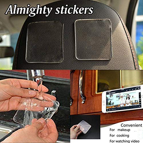MSOO Sticky Silicone Gel Pads Clear Anti-Slip Gel Pads Auto Gel Holders (6PCS)