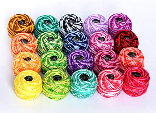 1 PAON100+Variegated+Crochet+Popular+Mercerized