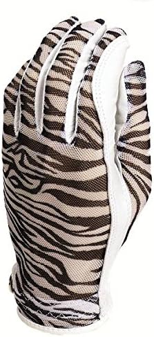 Evertan Women's Tan Through Golf Glove: Zebra - Medium Left Hand