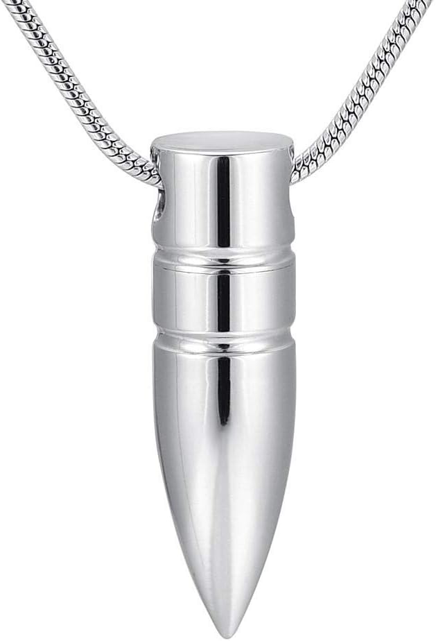 Niaofeces Funeral Memorialstainless Steel Cremation Ashes Cinderella Bullet Jewelry Pendant