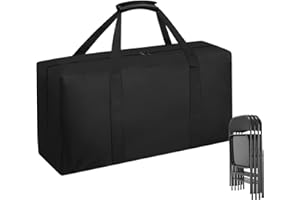 QYILUARE Heavy Duty Folding Chair Storage Bag,Large Waterproof Carry Bag for Metal,Wooden and Plastic Chairs,with Sturdy Handle (39"L x 12" W x 20" H)