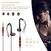 Maxrock(TM) Noise Isolating Sport Headphones with Adjustable Earhook with Mic and Volume Remote Control for Cell Phones