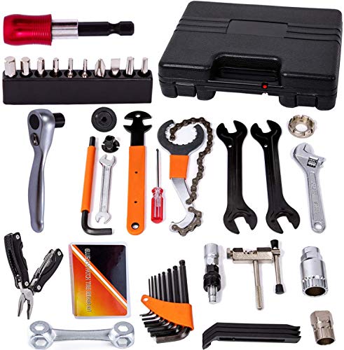 YBEKI Bike Repair Tool Kit Bicycle Tool Kit Set With Reversible