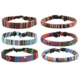 HZMAN Mix 6 Wrap Bracelets Men Women, Hemp Cords Ethnic Tribal Bracelets Wristbands