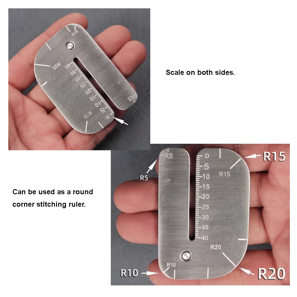 PANSHIYON Leather Stitching Punch Aid Plate,Stainless Steel Leather Stitching Punch Aid Pulling Plate, Diamond Lacing Chisel or Pricking Iron Aid Mate for Craft Working