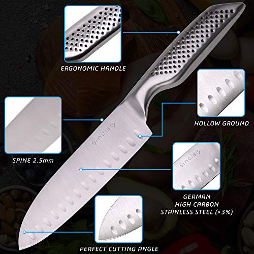 5 Santoku+Professional+Ergonomic+One+Piece+Vegetable