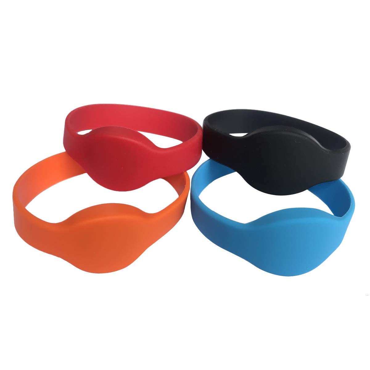 YARONGTECH rfid wristband 13.56MHZ MF1 S50 Chip ISO14443A Silicone Adult Size (Pack of 5) (Mix Color)