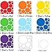Mozamy Creative Dots Wall Decals (175 Count) Primary Colors Dots Decals Rainbow Colors Polka Dot Decor Kids Wall Decals Classroom Wall Decals Playroom Wall Decor