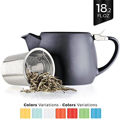 Tealyra Pluto Porcelain Small Teapot Black 18.2ounce (12 cups