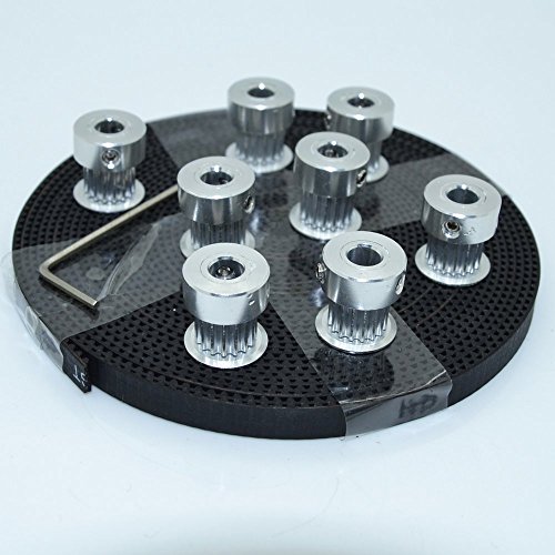8pcs GT2 16T Bore 5mm Timing Pulley+ 5 Meters Belt For RepRap Prusa Mendel 3D Printer GT16 Teeth-2067 - Thumbnail 4