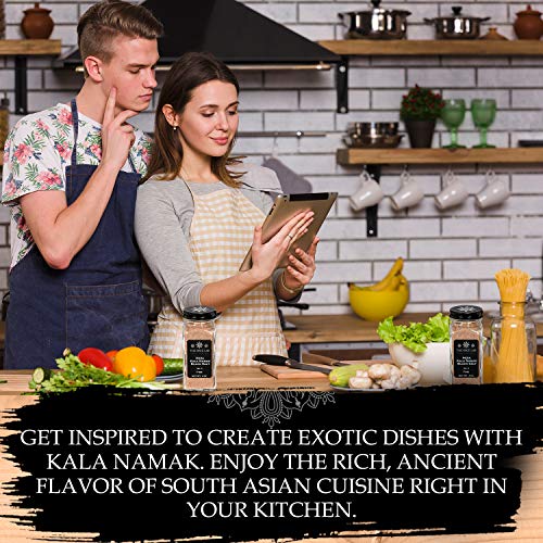 The Spice Lab Kala Namak Black Salt - Indian Himalayan Black Salt - French Jar - Vegan Kala Namak Salt Pure and Natural… - Image 5