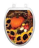 Bountiful Harvest Toilet Tattoo TT-1112-O Elongated Winter Holiday