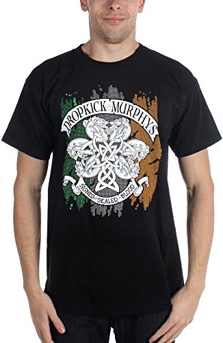 Dropkick Murphys - Mens Knotwork Flag T-Shirt, Size: XX-Large, Color: Black