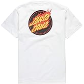 SANTA CRUZ Men's Short Sleeve T-Shirt Flaming Dot Skate T-Shirt