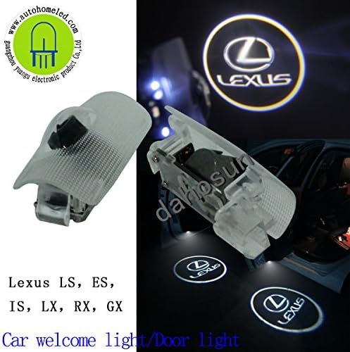 2PC X Car LED Logo Light for Lexus IS / ES / LS / LX / RX / GX Door Welcome Light
