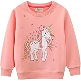 Little Girls Sweatshirts Cotton Long Sleeve Crewneck Pullover Toddler Kids Winter Warm Shirt Sweater Tops 2t-8t