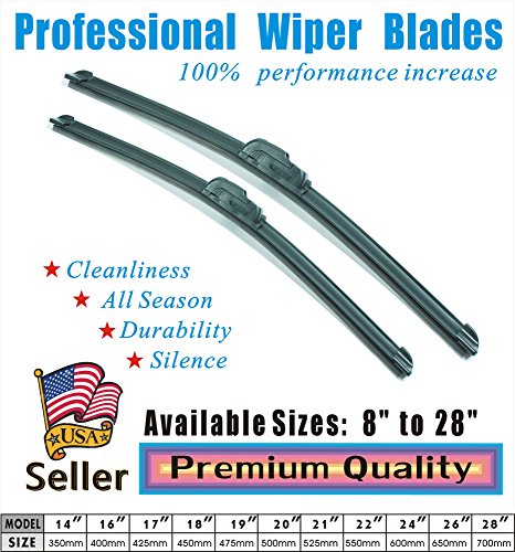 S For My Car Pair Of 19" Bracketless Wiper Blades - J-Hook - Foto 12