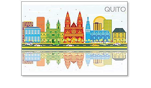 Imán para nevera, diseño de ciudad de Ecuador