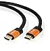 IBRA Orange HDMI-13ft-UHD HDMI 2.0(4K@60Hz) Ready-18Gbps-28AWG Braided Cord-Gold Plated Connectors-Ethernet,Audio Return-Video 4K 2160p,HD1080p,3D,Compatible with Xbox PlayStation PS3 PS4 PC TV