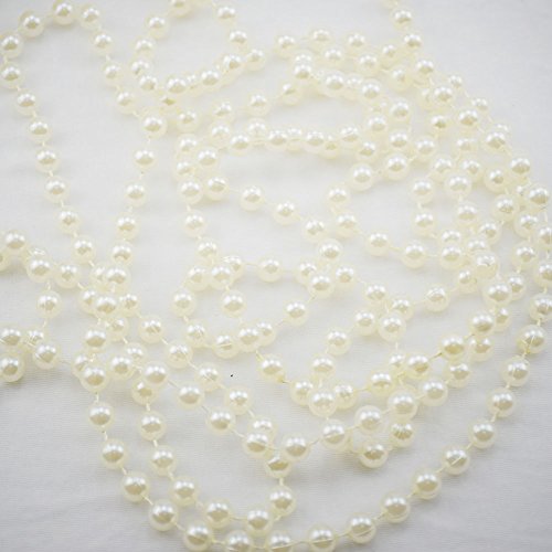 BoJia 10 mm Large Ivory Pearls Faux Crystal Beads by The Roll for Flowers Wedding Party Decoration - Thumbnail 7