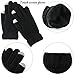 Aneco Winter Warm Knitted Scarf Beanie Hat and Gloves Set Men & Women's Soft Stretch Hat Scarf and Mitten Set