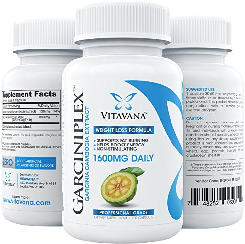 Garciniplex Garcinia Cambogia Extract Pure 1600mg :: (120 Capsules) :: Professional Grade, Super-Strength Formula with 100% Pure HCA (Max Dose) :: 100% Money-Back Guarantee Garciniplex Garcinia Cambogia Extract Pure 1600mg :: (120 Capsules) :: Professional Grade, Super-Strength Formula with 100% Pure HCA (Max Dose) :: 100% Money-Back Guarantee