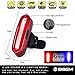 SIGEM Bike Tail Light, Headlight, Ultra Bright & USB Rechargeable, Bicycle Flashing Rear taillight, LED Safety Warning Strobe Head Light, Also for Helmet and Backpack 120 Lumens (Red-Blue)