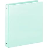 SUIN 1 Inch 3 Ring Binder, Clear 1'' View Presentation Binders with 2 Pockets, Fits 8.5 x 11 Letter Size, Durable Polypropylene, Non-Stick &amp; PVC-Free for School, Office &amp; Home (Pastel Green)