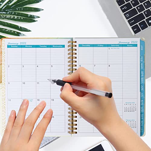 2022 Monthly Planner, 2022 Planner, Weekly & Monthly & Daily Planner 2022, 8.7 x 6.3 inches, Hard Cover Planner with Elastic Closure, for Reasonable Arrangement of Study, Work and Life, Thoughtful Gift