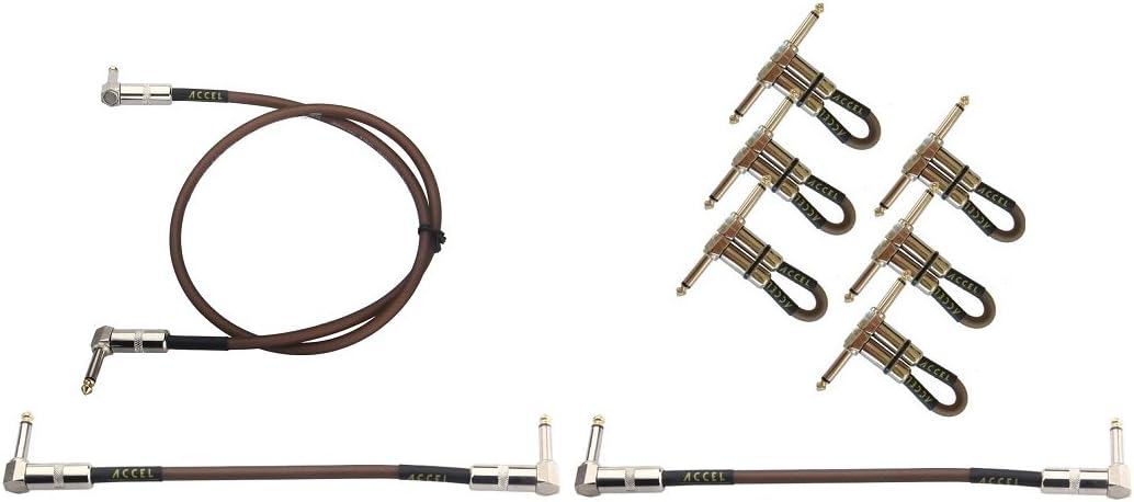 Accel Guitar Effects Instrument Patch Cable Pack for Accel's XTA-15 Pedal Boards