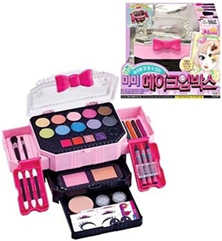 [Meme World] MeMe's Make-Up Box, Little Girs' Play Cosmetics Kits, Makeup Practice with a Make -up Style Book