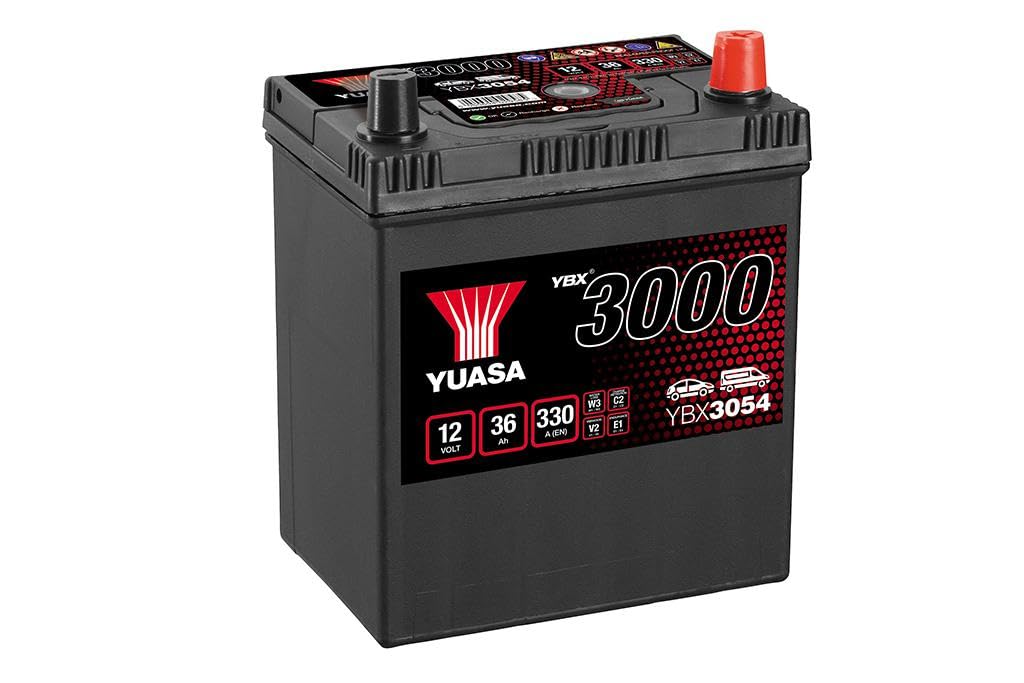 Yuasa YBX3054 12V 36Ah 330CCA Sealed Maintenance Free High Performance Car Battery
