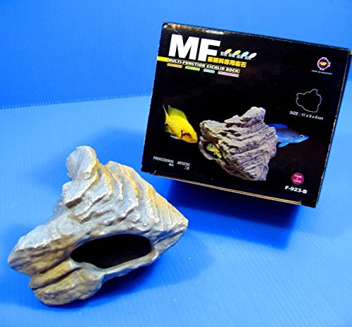 DR. MOSS Aquarium Decorations Cichlid Stone Marine Rock Cave Decor Decorative Fish Tank Freshwater Saltwater for small girls Tiny Turtle Reptile F923B