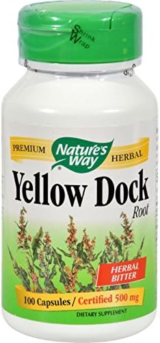 2Pack! Nature's Way Yellow Dock Root - 500 mg - 100 Capsules