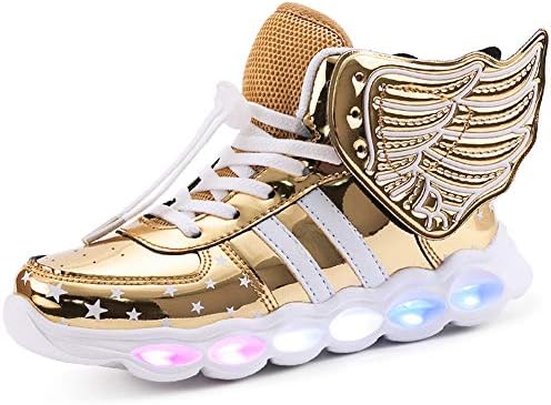 Z.SUO Kids LED Light up Shoes USB 