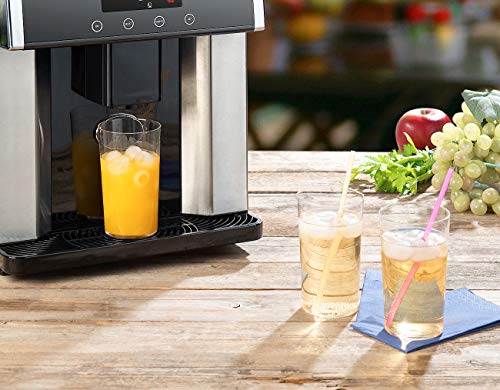 Rosenstein & Söhne Eiswürfel Maschinen: Eiswürfelmaschine & Wasserspender V2 mit XL-Display, Edelstahl-Gehäuse… – Bild 6