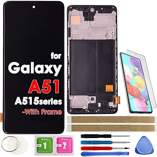 Photo 1 of LCD Screen Replacement Touch Display Digitizer Assembly (6.5" with Frame) for Samsung Galaxy A51 A515 A515F A515F/DS A515F/DSN SM-A515F/DST SM-A515F/DSM SM-A515F/N (Not for A51 5G)