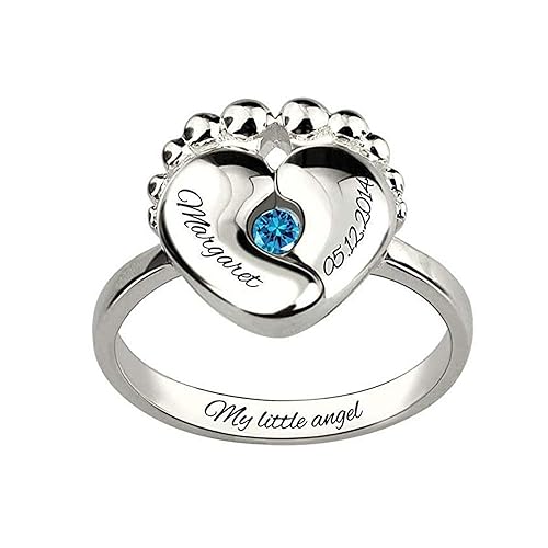 baby birthstone rings for mom