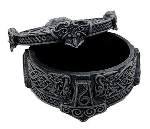 image for Atlantic Collectibles Norse Mythology Thor Mjolnir Hammer Vegviser Mag