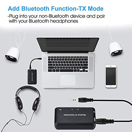 image for Sonmer 2 In 1 Bluetooth 4.1 Stereo Audio Transmitter and Receiver Audi