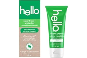 Hello Vegan Fluoride-Free Toothpaste, Moisturizing Hemp Seed Oil + Coconut Oil, Super Fresh Family Farmed Spearmint, Naturall