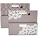 Mead Organizher Hanging Magnetic Storage Pockets, Large, 12 x 10 Inches, Gray with Geometric Accents (98135)