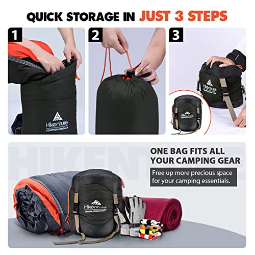Hikenture Compression Sack for Sleeping Bag, Upgrade AntiTear Nylon