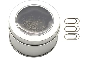 MOGOOSTRY 200pcs Bronze Mini Paper Clips Cute Paperclips Smooth Stainless Steel Wire Bookmarks in Tinplate Paper Clips Dispenser Holders for Desk Accessories Organizers (Simple Mini Fat Style, Bronze)