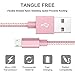 Micro USB Lightning Cable, VPR 3Pack 3FT Android Charger Cord nylon braided for Samsung Galaxy, HTC, Huawei, LG, HTC, Motorola and Other Tablet (3Pack 3FT Pink)