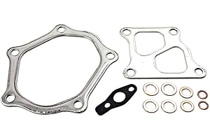 MAPerformance Stock Frame Turbine Housing Gasket Oil Drain Copper Crush Washer Set Compatible with 2008-2015 Mitsubishi Lancer Evolution X 10