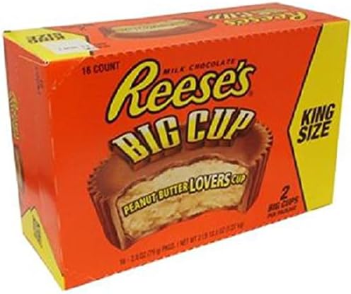 Product Of Reeses, King Size Peanut Butter Big Cups, Count 16 (2.8 oz) - Chocolate Candy / Grab Varieties & Flavors